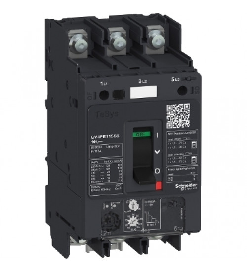 Schneider Electric GV4PE50N6 - Motor circuit breaker, TeSys GV4, 3P, 50A, Icu 50kA, thermal magnetic, lugs terminals
