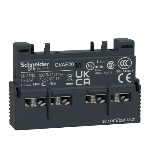 Schneider Electric GVAE20 - TeSys GV2 & GV3 - auxiliary contact - 2 NO
