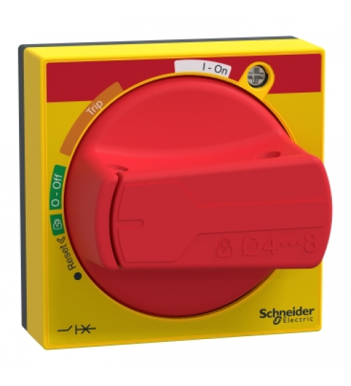 GVAPR54 - Rotary handle, TeSys GV2-GV3-U, IP54, red handle, with trip indication - Schneider Electric - Electrihub GVAPR54 - Rotary handle, TeSys GV2-GV3-U, IP54, red handle, with trip indication - Schneider Electric - Electrihub