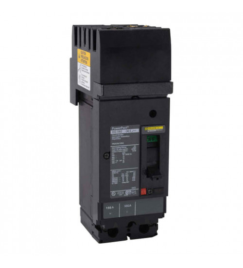 Square D HGA261502 - Circuit breaker, PowerPacT H, 150A, 2 pole, 600VAC, 18kA, I - Line, thermal magnetic, 80%, AC | Schneider Electric