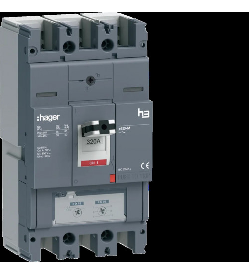 100A, 3 pole 25kA Type-h3 fixed overload, fixed short circuit For Frame-X160 MCCB