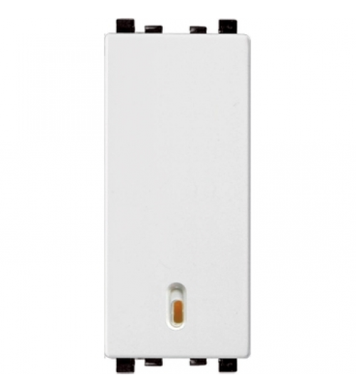 Schneider Electric IN8401 - Switch, ZENcelo, 1-way, 6AX, full-flat module with ondicator, white