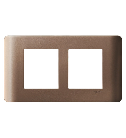 Schneider Electric IN8404C(SZ) - Cover frame, ZENcelo, with fixing frame, 4 module, silver bronze