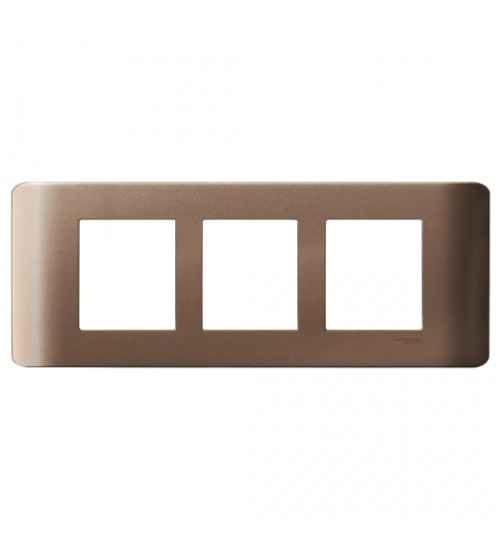 Schneider Electric IN8406C(SZ) - Cover frame, ZENcelo, with fixing frame, 6 module, silver bronze
