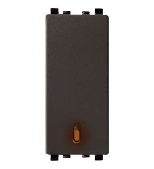 Schneider Electric IN8481(BZ) - Switch, ZENcelo, 1-way, 6AX, full-flat module with neon, bronze