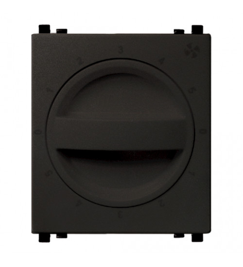 Schneider Electric IN84SFR(BZ) - Fan controller, ZENcelo, 5 speeds, 100W, 2 module, dark grey