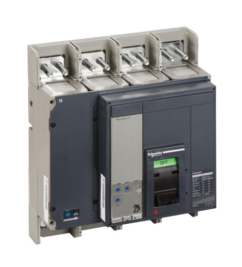 INA_4P96469E - circuit breaker, ComPact NS800N, 4P, 50kA, Micrologic 6.0A, extended rotary handle, front connected AC Schneider Electric