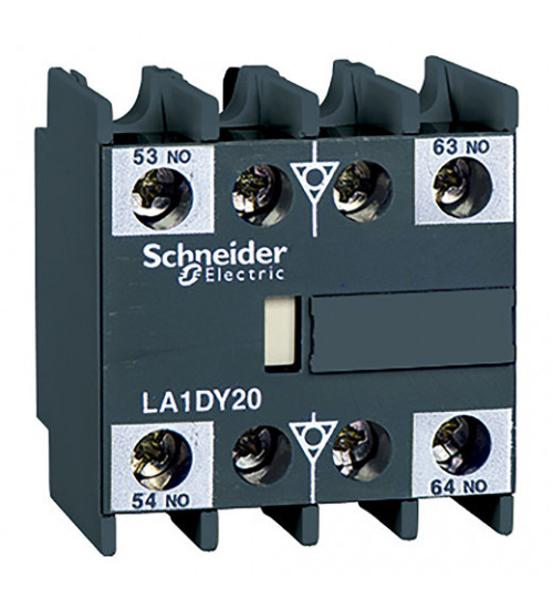 Schneider Electric LA1DX20 - TeSys D - auxiliary contact block - 2 NO - screw clamp terminals