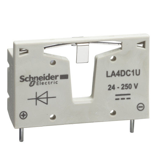 Schneider Electric LA4DC1U - TeSys D - suppressor module - diodes - 12...250 V DC