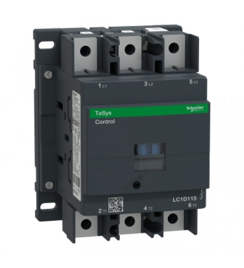 Schneider Electric LC1D1156M7 - TeSys D contactor - 3P(3 NO) - AC-3 - 440 V 115 A - 220 V AC 50/60 Hz coil