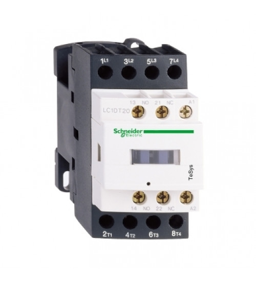 Schneider Electric LC1D128B7 - TeSys D contactor - 4P(2 NO + 2 NC) - AC-1 - 440 V 25 A - 24 V AC coil