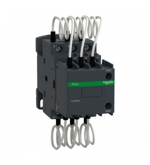 LC1DFKV7 - Capacitor contactor, TeSys Deca, 12.5 kVAR at 400 V/50 Hz, coil 400 V AC 50/60 Hz - Schneider Electric