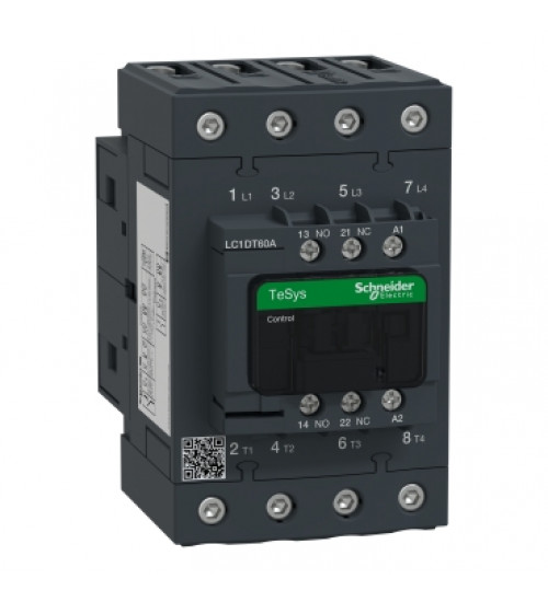 Schneider Electric LC1DT60AM7 - TeSys D contactor - 4P(4 NO) - AC-1 - 440 V 60 A - 220 V AC 50/60 Hz coil
