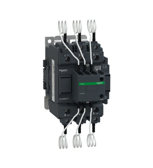 Schneider Electric LC1DWK12M5 - TeSys LC1D.K capacitor duty contactor, 3P 60 kVAR 415 V, 220 V 50 Hz AC coil
