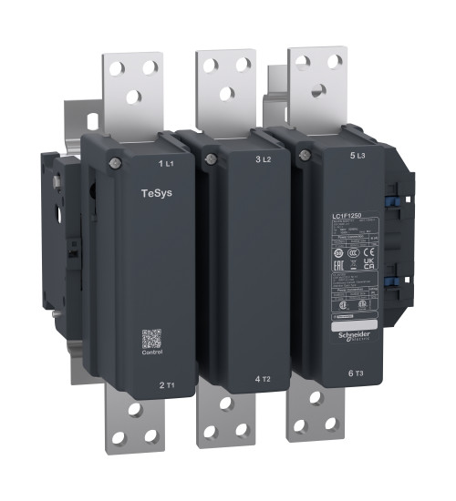 Schneider Electric LC1F1250 - TeSys F contactor - 3P(3 NO)-AC-1 440V 1260 A with coil LX1/ LX9 - 110â¦600V AC 40/400Hz, LX4 - 48â¦250V DC