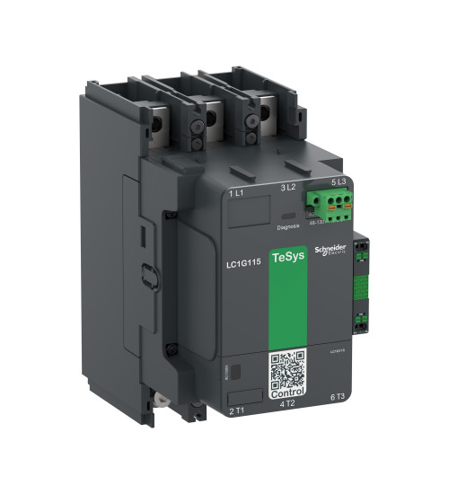 Schneider Electric LC1G150KUEN - High power contactor, TeSys Giga, 3 pole (3NO), AC-3 <=440V 150A, standard version, 100â¦250V wide band AC/DC coil