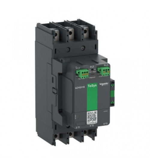 LC1G225BEEA - High power contactor, TeSys Giga, 3 pole (3NO), AC-3 <=440V 225A, advanced version, 24 -48V wide band AC/DC coil - Schneider Electric LC1G225BEEA - High power contactor, TeSys Giga, 3 pole (3NO), AC-3 <=440V 225A, advanced version, 24 -48V wide band AC/DC coil - Schneider Electric