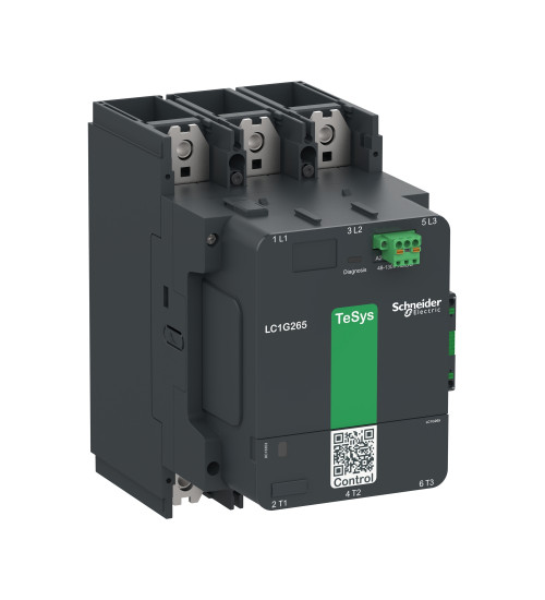 Schneider Electric LC1G330KUEN - High power contactor, TeSys Giga, 3 pole (3NO), AC-3 <=440V 330A, standard version, 100â¦250V wide band AC/DC coil