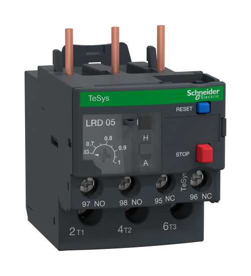 LRD05 - Thermal Overload Relay, TeSys Deca, 0.63 to 1 A, class 10A - Schneider Electric
