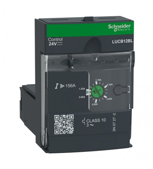Schneider Electric LUCB12BL - Advanced control unit, TeSys U, 3-12A, 3P motors, protection & diagnostic, class 10, coil 24V DC