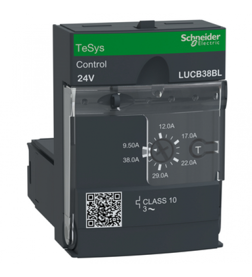 LUCB38BL - Advanced control unit, TeSys Ultra, 3P, 9.5 to 38A, 690VAC, protection & diagnostic, class 10, 24VDC coil - Schneider Electric