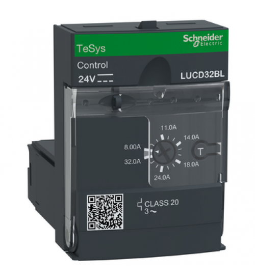 LUCD32BL - Advanced control unit, TeSys U, 8-32A, 3P motors, protection & diagnostic, class 20, coil 24V DC - Schneider Electric
