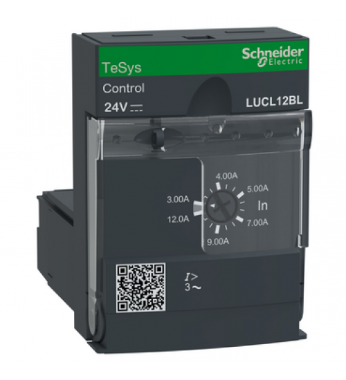 LUCL12BL - Standard control unit, TeSys U, 3-12A, 3P motors, magnetic protection, coil 24V DC - Schneider Electric