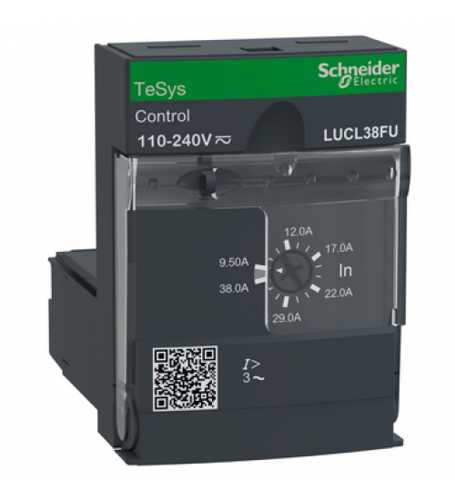 LUCL38FU - Standard control unit, TeSys Ultra, 3P, 9.5 to 38A, 690VAC, magnetic protection, 110 to 240VAC/DC coil - Schneider Electric