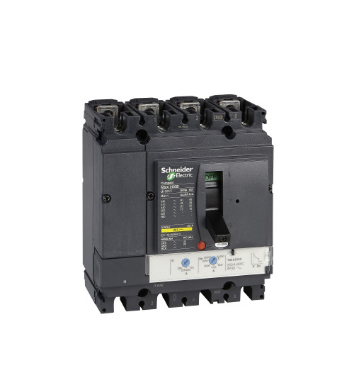 Schneider Electric LV431121 - circuit breaker Compact NSX250B, 25 kA at 415 VAC, TMD trip unit 200 A, 4 poles 3d