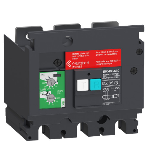 Schneider Electric LV432464 - Earth-leakage add-on protection module VigiPacT, ComPacT NSX 400/630, 200VAC to 440VAC, 30mA to 30A, 3 poles