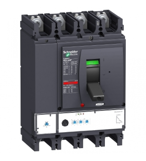 Schneider Electric LV432896 - circuit breaker Compact NSX630H, 70 kA at 415 VAC, Micrologic 2.3 trip unit 630 A, 4 poles 4d
