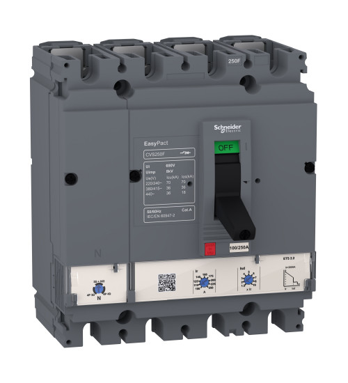 LV510583 - circuit breaker, Easy Pact CVS100F, 36kA at 415V AC, ETS2.2, 100A, 4P - Schneider Electric