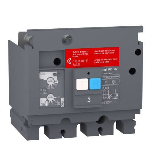 LV529488 - Earth - leakageadd - onprotection module, Easy Pact CVS100/160, 200V AC to440V AC, 30m at o10A, 3 Poles - Schneider Electric