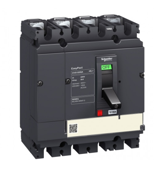 Schneider Electric LV540401 - switch disconnector EasyPact CVS400NA, 4 poles, 400 A, AC22A, AC23A