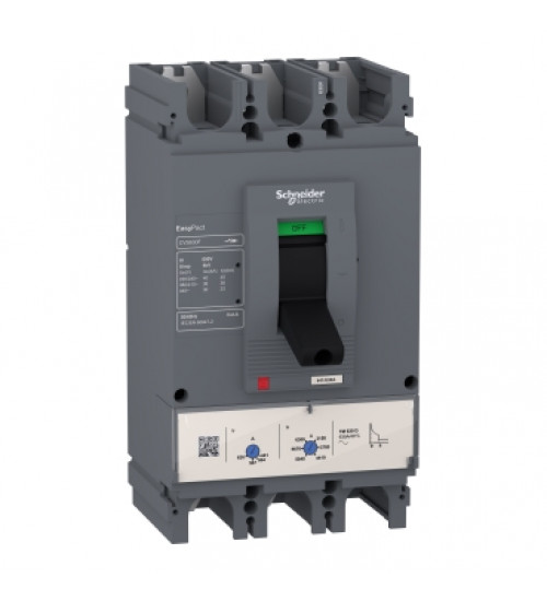 Schneider Electric LV563307 - Circuit breaker, EasyPact CVS630F, 36kA at 415VAC, 630A, TMD trip unit, 3P 3d