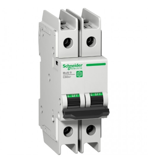 Schneider Electric M9F42250 - Miniature circuit breaker (MCB), Multi9 C60BP, 2P, 50A, C curve, 10kA (UL489), 10kA (IEC/EN 60947-2)