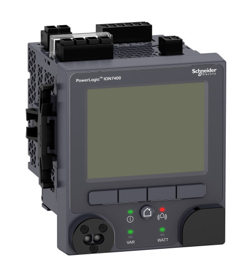 METSEION7400 - Power quality meter, PowerLogic ION7400, Standard, integrated display, 512 MB, 256 s/c, THD, RVC - Schneider Electric
