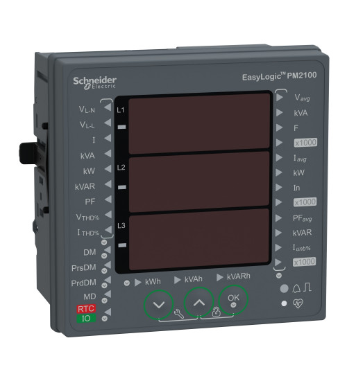METSEPM2130D - EasyLogic PM2130, Power & Energy meter, up to 31stH, LED, RS485, class 0.5S - Schneider Electric