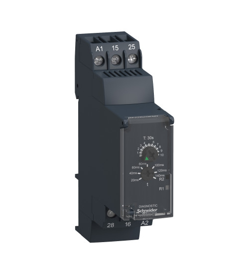 MSMI06 - Star-Delta Timing Relay - 0.3s...30s - 380...415V AC - 2C/O AC Schneider Electric