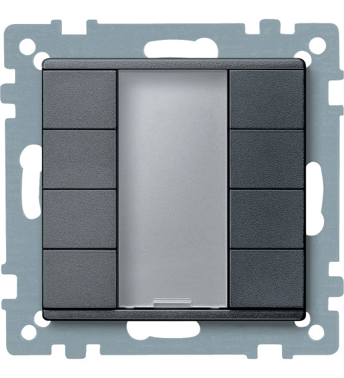 Schneider Electric MTN627814 - Push-button, 4-gang plus, anthracite, System M