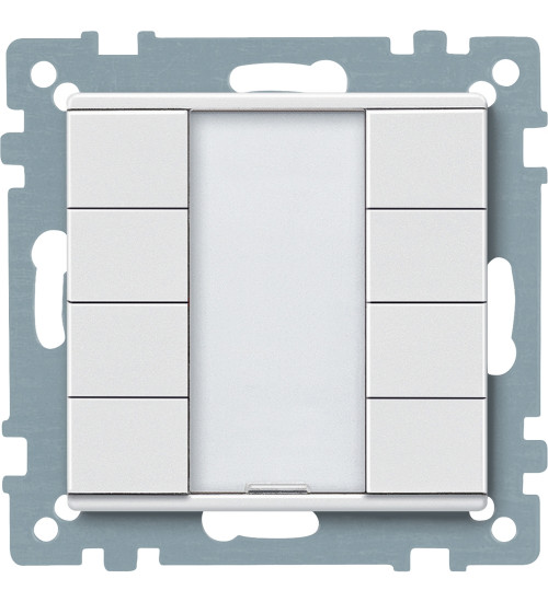 Schneider Electric MTN627819 - Push-button, 4-gang plus, polar white, System M