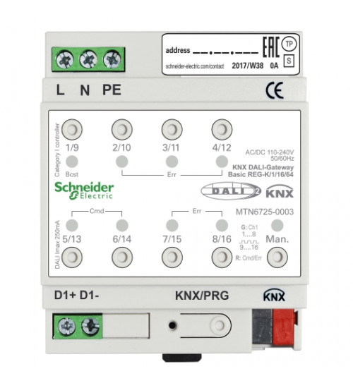 Schneider Electric MTN6725-0003 - KNX DALI-Gateway Basic REG-K/1/16/64