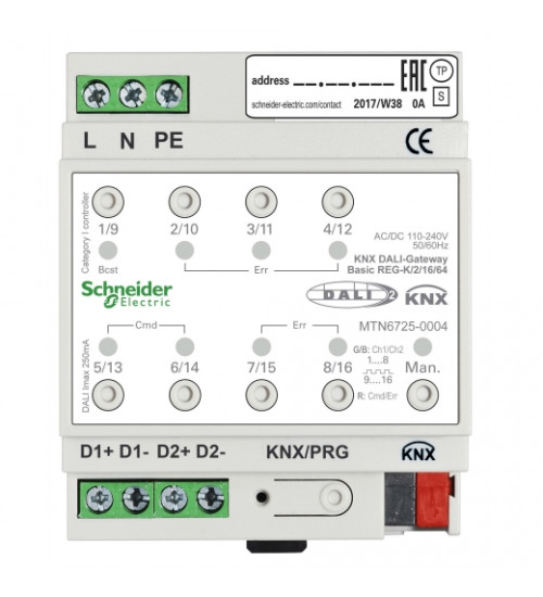 Schneider Electric MTN6725-0004 - KNX DALI-Gateway Basic REG-K/2/16/64