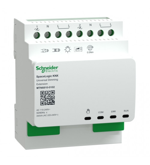 MTN6810-0102 - SpacLogic KNX Universal Dimming, Extension 2 channel - Schneider Electric