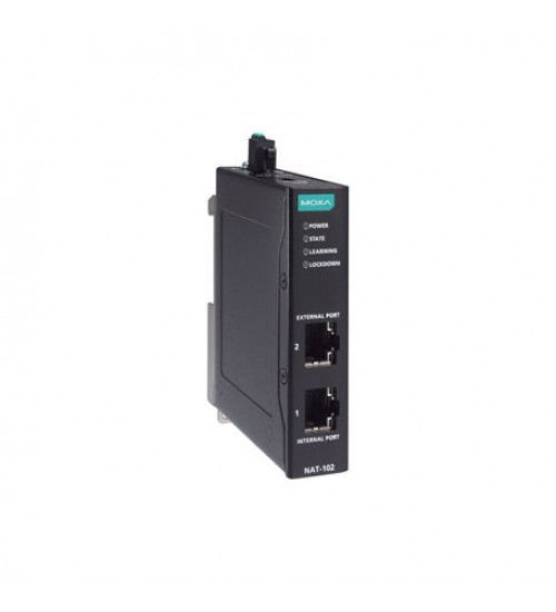 NAT-102, 2-port industrial Network Address Translation (NAT) devices, -10 to 60°C operating temperature NAT-102, 2-port industrial Network Address Translation (NAT) devices, -10 to 60°C operating temperature