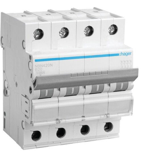 40A, 4 Module 4P Curve- B Breaking Capacity-10kA Type- NBN MCB 40A, 4 Module 4P Curve- B Breaking Capacity-10kA Type- NBN MCB