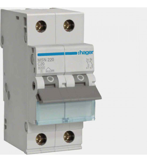 0.5A, 2 Module 2P Curve- B Breaking Capacity-10kA Type- NCN MCB 0.5A, 2 Module 2P Curve- B Breaking Capacity-10kA Type- NCN MCB