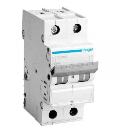 1A, 2 Module 2P Curve- C Breaking Capacity-10kA Type- NCN MCB 1A, 2 Module 2P Curve- C Breaking Capacity-10kA Type- NCN MCB