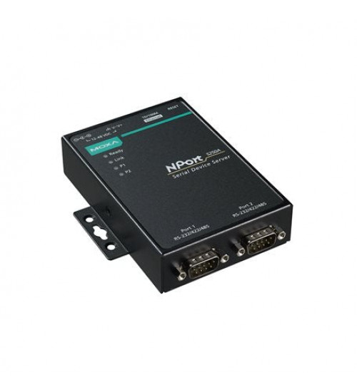 NPort 5250A-T, 2-port RS-232/422/485 device server, -40 to 75°C operating temperature NPort 5250A-T, 2-port RS-232/422/485 device server, -40 to 75°C operating temperature