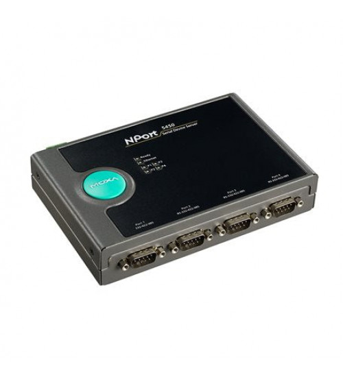 NPort 5450-T, 4-port RS-232/422/485 device server, -40 to 75°C operating temperature NPort 5450-T, 4-port RS-232/422/485 device server, -40 to 75°C operating temperature